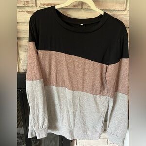 *3 for $35* Women’s Long sleeve stripped top